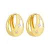 Pendientes de Plata de Ley S925 con Aguja, Estilo Retro Nuevo Europeo y Americano, Estrella Bamang con Circonita, Alto Sentido de la Moda, Lujo Ligero, Elegantes, Pendientes Versátiles