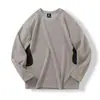 Camisa de Base com Padrão de Onda e Combinação de Cores Estilo Montanha Outdoor Textura de Onda Outono e Inverno Estilo Casal para Homens e Mulheres 9573
