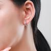 Novos Brincos Simples de Diamante em Prata de Lei S925 Estilo Japonês-Coreano Femininos Coreia do Sul Distintivos Combinam com Tudo Presente de Dia dos Namorados