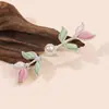 Botões Sapinho Cheongsam Feitos à Mão Galhos Conectados Botões de Pérola Borboleta Novo Estilo Chinês Estilo Nacional Hanfu Roupa Tang Botões Decorativos Acessórios para Roupas