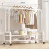 Tendedero de Ropa de Piso Vertical para Dormitorio Hogar Perchero Colgador Balcón Simple Engrosado Barra de Secado Tendedero