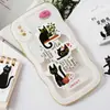 Caixa de Adesivos Gato Preto Gatinho Fofo Animal Desenho Animado Material DIY para Diário Adesivos de Decoração para Diário