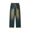 Jeans Retro Americanos para Hombre Primavera y Otoño 2025 Nuevos Pantalones Rectos Sueltos Talla Grande para Chicos