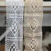 Encaje de Hilo de Algodón Cuadrado Borde Ancho Material Accesorios Tejido de Ganchillo Imitación Tela de Encaje para Borde de Empalme de Cortina Mantel