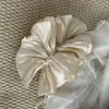 Diadema grande de satén plisado estilo coreano, suave y esponjosa, añade un toque de atmósfera, accesorio para el cabello versátil para niñas en salidas