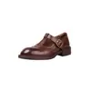 Zapatos de Mujer Estilo Británico Brogue Hueco Tallado Piel de Vaca Mary Jane Primavera 2026 Tacón Grueso Tacón Medio Punta Redonda Piel Genuina