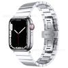 Adecuado para Apple Watch9 representa una correa con hebilla de acero de mariposa de Apple con cuentas de acero inoxidable de ultra metal.