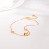 Tobillera de Plata Esterlina S925 Oro Cintura Pequeña para Mujer Verano Pequeña Fresca Moda Estudiante Tobillera de Tobillo Accesorios Versátiles