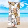 Toalla de playa de microfibra con estampado digital de dibujos animados para niños, ideal para nadar en la playa, gran oferta transfronteriza