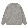 Suéter tejido de hilo floral para hombre, medio cierre, cuello alto, engrosado, hombros caídos, tejido de punto pullover, manga larga holgada, estética casual y relajada