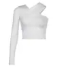 Estilo Europeu e Americano 2022 Rua Garota Popular Manga Longa Gola V Ombro a Ombro Cor Sólida Top Justo na Cintura Camisa de Base ebay