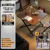 Mesa de comedor plegable de madera maciza, rectangular, para apartamentos pequeños, mesa y sillas de comedor para uso doméstico, modelo nuevo 2025, adecuada para viviendas de alquiler