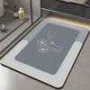 Tapete de Piso Moderno Simple de Barro Diatómico para el Hogar Absorbente de Secado Rápido Fácil de Cuidar Tapete de Piso Puerta de Baño Antideslizante Resistente al Desgaste