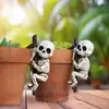 Pendente de Jardim Caveira Esqueleto Novo Produto Transfronteiriço Decoração de Casa Pátio Halloween Presente de Jardinagem Artesanato em Resina