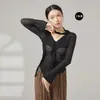 Ropa de Danza Clásica Suéter de Punto con Cuello en V Estilo Estudiante de Danza Conjunto de Práctica Cotidiano de Manga Larga