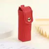 2026 Nuevo Estuche de Cuero para Labial Estilo Princesa Espejo en Forma de Corazón Estuche para Labial Colgante Llavero para un Solo Labial
