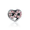 Cuentas Sueltas de Corazón de Colores Transfronterizas con Diamantes para Pulsera de Infinito de Amor DIY Accesorios Hechos a Mano con Cuentas Regalo