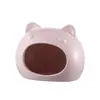 Hámster Transfronterizo Orejas de Gato Nido de Cerámica Refrigeración de Verano Casa de Hielo Escondite para Hámster Dorado Nido para Dormir Decoración Suministros