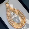 Collar casual chic estilo francés de perlas de vidrio Shijia para mujer, lujo ligero vintage con un toque de alta gama y temperamento suave, cadena para la clavícula