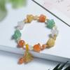 Pulsera de calabaza de Jade Dorado para mujer, pulsera de cristal, conjunto de joyería de Jade para celebridad de Internet, regalo para transmisión en vivo, venta al por mayor