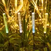 Luces Solares de Caña para Patio Decoración Exterior, Luces Impermeables para Césped y Jardín, Luces con Enchufe de Tierra Sin Cableado