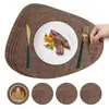Jogo Americano Estilo Escandinavo Tapete Isolante de Couro Tapete Anti-Queimadura Mesa de Jantar Tapete de Mesa de Alto Padrão Tapete para Tigela Tapete para Prato de Jantar Porta-copos de Chá