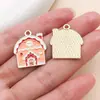 30 accesorios para joyería DIY: Árbol de Navidad de dibujos animados estilo gota de aceite, muñeco de nieve, Papá Noel y campanas como colgantes de regalo hechos de aleación de zinc
