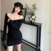 Puro Deseo Temperamento Suave Estilo Hermana Mayor Figura Vestido Súper Atractivo para Mujer Ajustado Adelgazante Tubo Hermoso Vestido para Mamá
