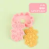 Moldes para Galletas 3D Serie Año Nuevo, Moldes Realistas para Galletas DIY con Diseño de Prensa Tridimensional, Materiales Seguros, Fáciles de Limpiar