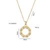Collar para Mujer, Estilo Coreano y Japonés, Nuevo Diseño Coreano de Moda, Collar Niche de Donut de Zirconia Estilo Ins Elegante de Acero de Titanio