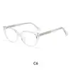 Nuevas Gafas de Prescripción Estilo Europeo y Americano Ojo de Gato Anti Luz Azul, Modernas y Versátiles, Montura de Acetato Tr de Alta Gama, Lentes Sin Graduación