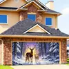 Decoraciones de Escena Más Vendidas Transfronterizas, Pegatinas Navideñas para Garaje, Telas Colgantes Más Vendidas en Amazon, Decoraciones para Fiestas de Año Nuevo