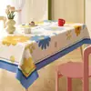 Toalha de Mesa de Luxo Leve de Alta Qualidade Impermeável e à Prova de Óleo Estilo Retro Americano Dopamina Tapete para Mesa de Jantar Estilo Ins Toalha de Mesa para Mesa de Centro