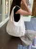 Bolso de Lona Simple de Lunares Estilo Coreano 2026 Nuevo Bolso Tote Versátil de Gran Capacidad para el Trabajo Bolso de Hombro Fresco y Simple para Mujer