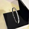 Pulseira Estreita Cravejada com Diamantes com Corte CNC e Padrão X-Cross, Toque Metálico, Mesmo Estilo que no Douyin e Xiaohongshu