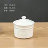 Panela de Cerâmica para Ensopado com Tampa para Uso Doméstico, Adequada para Cozinhar em Banho-Maria Ninho de Pássaro e Ovos, Pequena Panela de Ensopado Estilo Shaxian