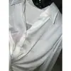 Yuran 26 Estilo Nuevo de Principios de Primavera Satén Perlado Ligero Anti-Arrugas Desestructurado Plisado Vestido Camisa Anti-Arrugas