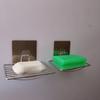 Acero Inoxidable Creativo Sin Costuras Una Sola Capa Jabonera Estante Almacenamiento de Jabón para Baño Jabonera Mágica Sin Costuras Sin Clavos