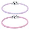 Pulseira Versátil de Aço Trançado com Fivela em Formato de Coração Pulseira de Fio Vermelho DIY Adequada para Enfiamento de Contas Corrente Básica Compatível com Contas Panjia