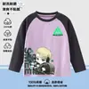 Camiseta infantil de manga longa 100% algodão com tema Força Delta, gola redonda Camiseta base Lobo Vermelho Weilong, camiseta raglan para meninos