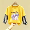 Camiseta Básica para Niña 2026 Nuevo Otoño Infantil Algodón Puro Moda Manga Larga Camiseta Casual para Niña Cuello Redondo
