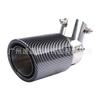 Carro modificado fibra de carbono grão cauda garganta 63-89mm aço inoxidável cauda garganta cotovelo ajustável ABS concha de plástico cauda garganta