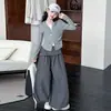 Conjunto Casual para Niñas Otoño 2026 Estilo Nuevo Sudadera con Capucha Chaqueta para Niñas Grandes Pantalones de Pierna Ancha Brote de Flor Primavera/Otoño