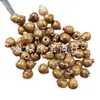 Cuentas de calabaza hueca de madera de 8*8 mm en color café champán, cuentas de calabaza tridimensionales para pulseras, collares y accesorios de joyería