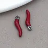 Nuevo Colgante Pequeño de Pimienta con Esmalte de Goteo de Aceite de Acero Inoxidable Transfronterizo Europeo y Americano Accesorios de Joyería para Collares Pendientes Hechos a Mano DIY