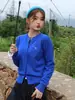 Cárdigan de punto bordado rojo para mujer, prenda exterior de otoño e invierno, nuevo suéter fino, ajuste ceñido, manga larga, prenda interior, top básico