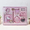 Comercio Exterior Transfronterizo Serie Labubu Cuaderno de Cuero 64K Set Divertido de Papelería Cuaderno Planificador Combo de Arte con Cuentas Venta al por Mayor