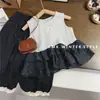 Nuevo Conjunto de Verano para Niñas Ropa de Verano Infantil Chaleco Lunares Pantalones Repelentes de Mosquitos Conjunto de Dos Piezas Ropa Delgada para Bebé Comercio Exterior