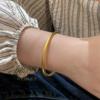Pulsera de oro de estilo antiguo nuevo estilo chino retro estilo chino pulsera de anillo liso de alta calidad que combina con todo pulsera lisa pulsera dorada