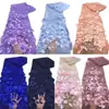 Malla de Tela Bordada 3D, Tela Bordada Estéreo con Cuentas Hecha a Mano, Tela para Vestido de Ropa de Primavera y Verano Lista para la Venta
